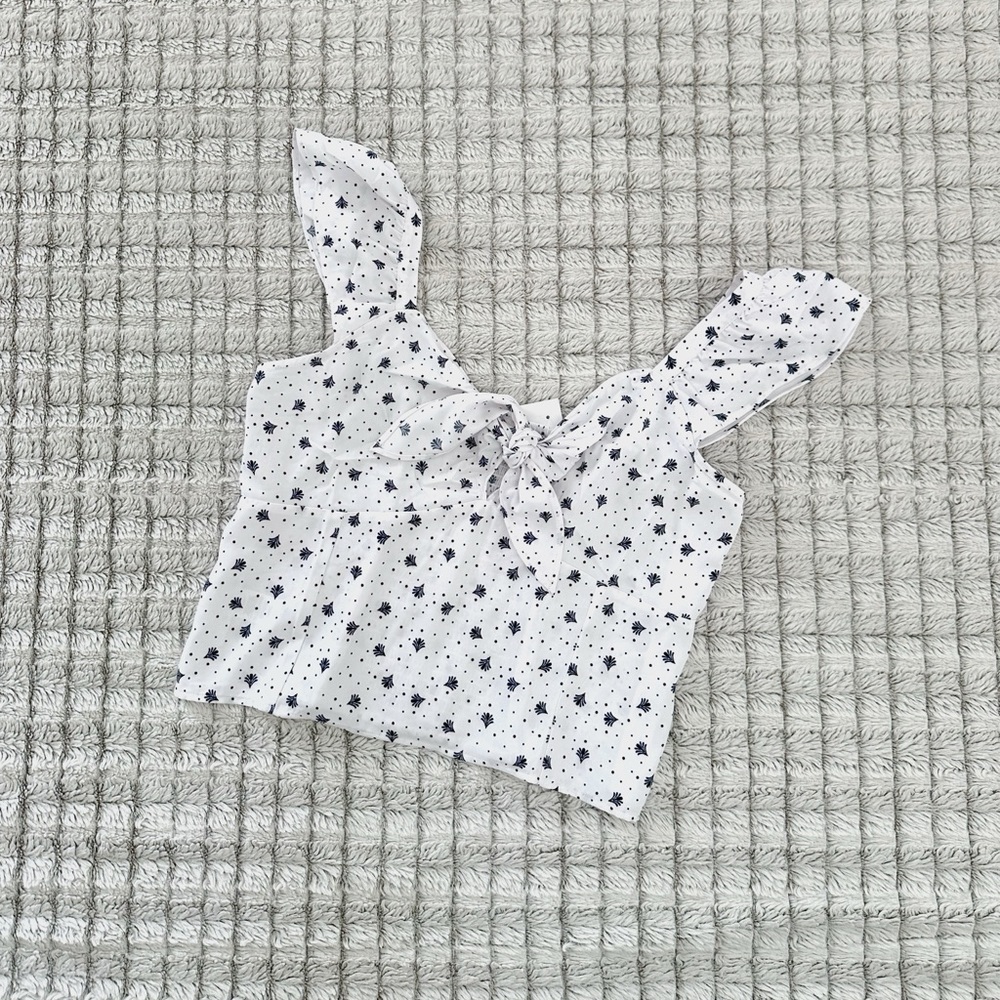 Loft Cropped Tie Blouse